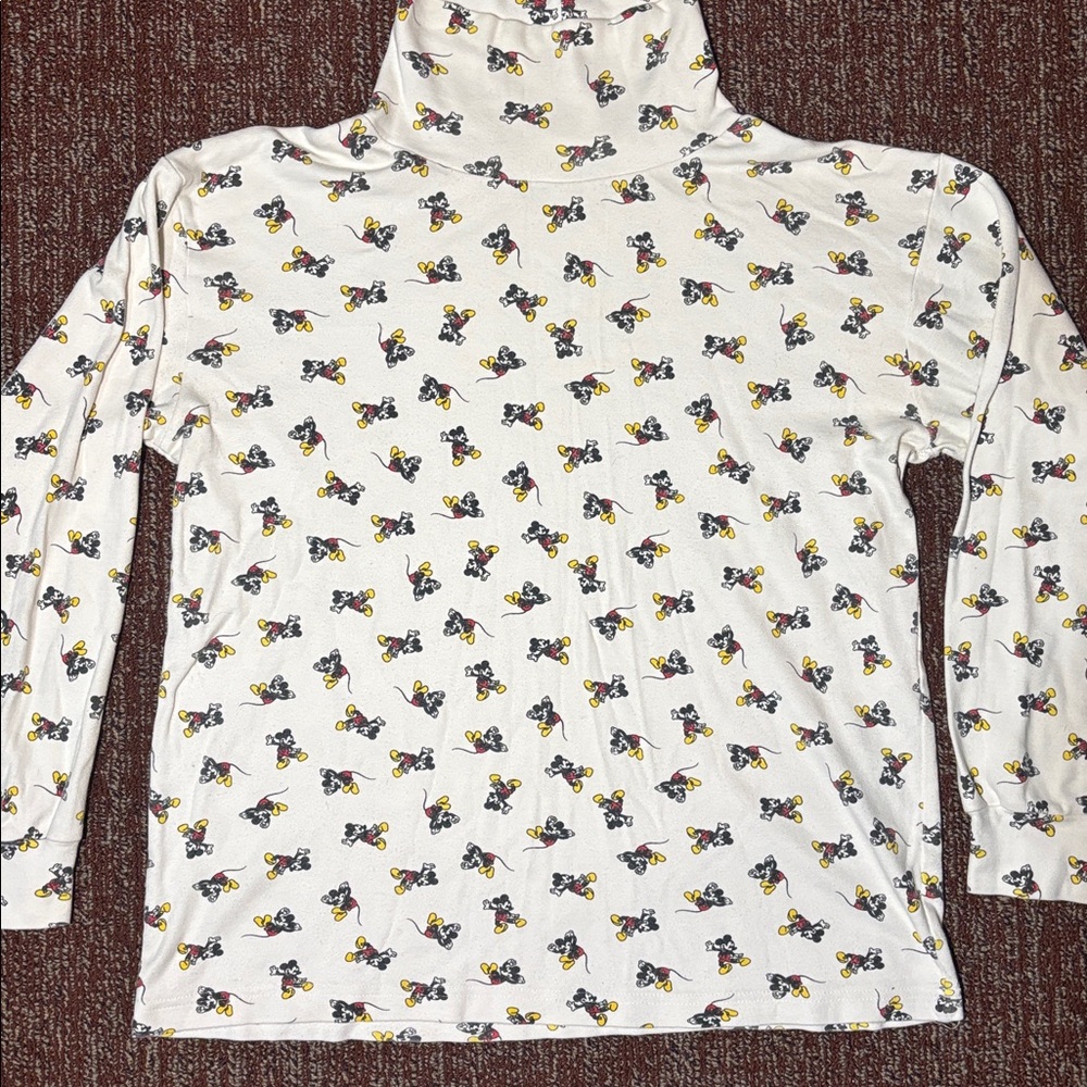 Vintage 90’s Mickey & Co. turtleneck Disney 90’s high neck fitted long sleeve